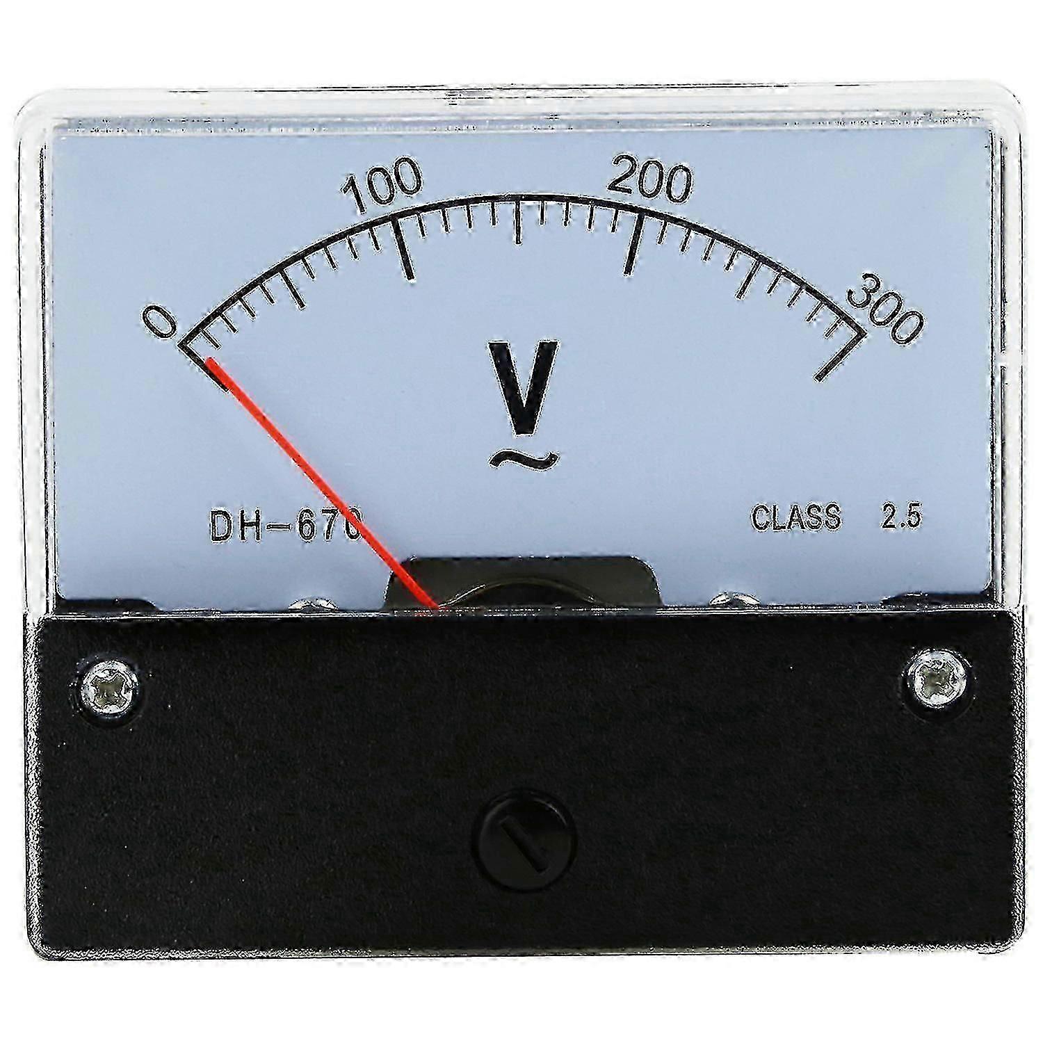 Rectangular AC 0-300V Analog Voltage Panel Meter DH670,l