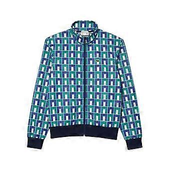 Lacoste Mens Geometric Full Zip Sweatshirt