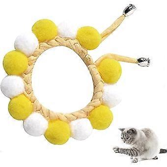 Cat Collar - Quick Release - Safety Collar For Kittens And Cats - Great For Cat Photoshoot, Party Or Wedding Dog Collar Handwoven Candy Colored Adjust