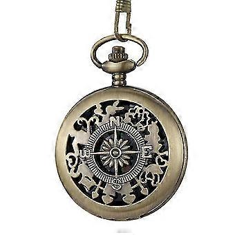 Boussole de poche gravée ZY6, chaîne de ceinture rétro pour la randonnée et le camping, idéale pour la voile