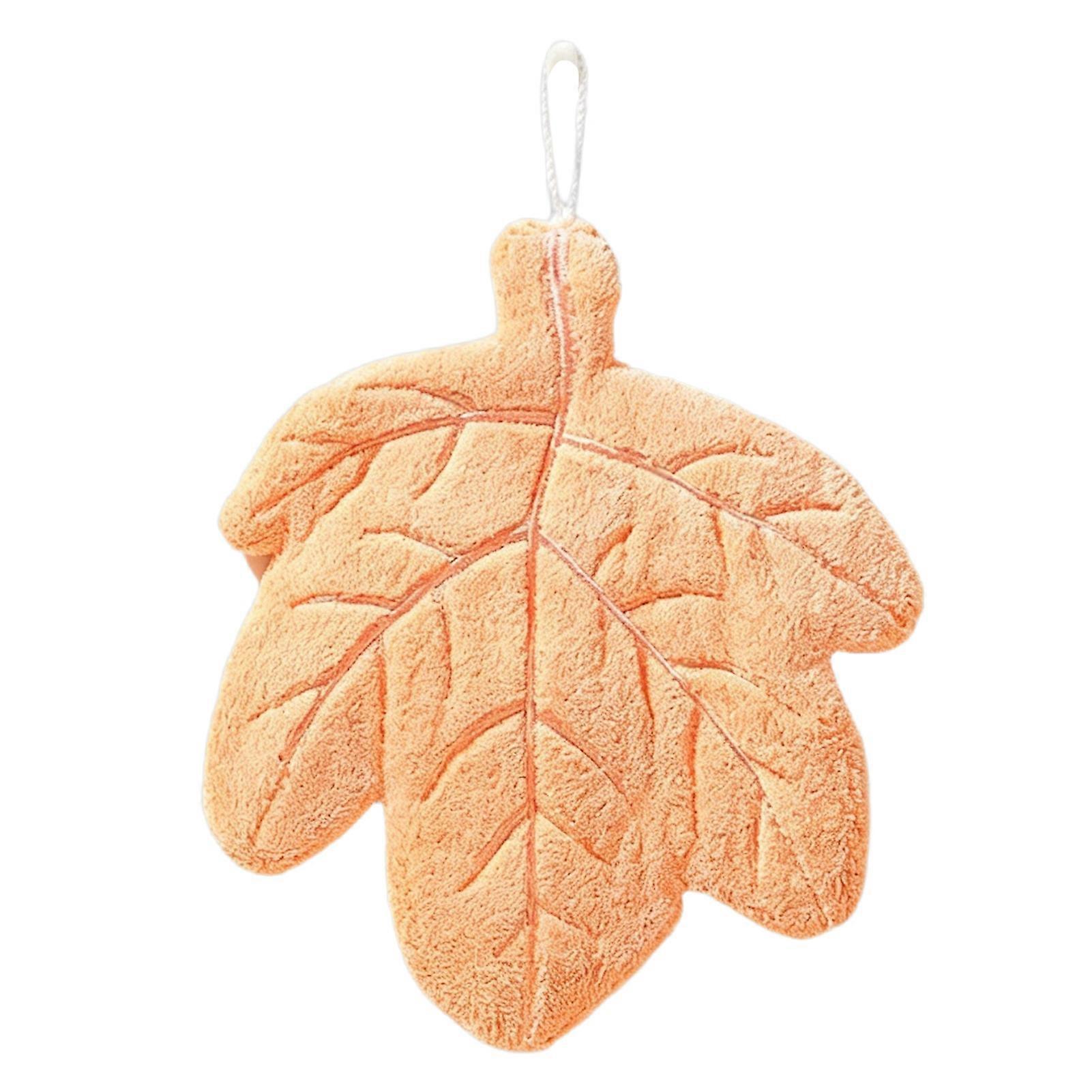 Soft Absorbent Leaf Towel with Hanging Loop for Bathroom and Kitchen Use