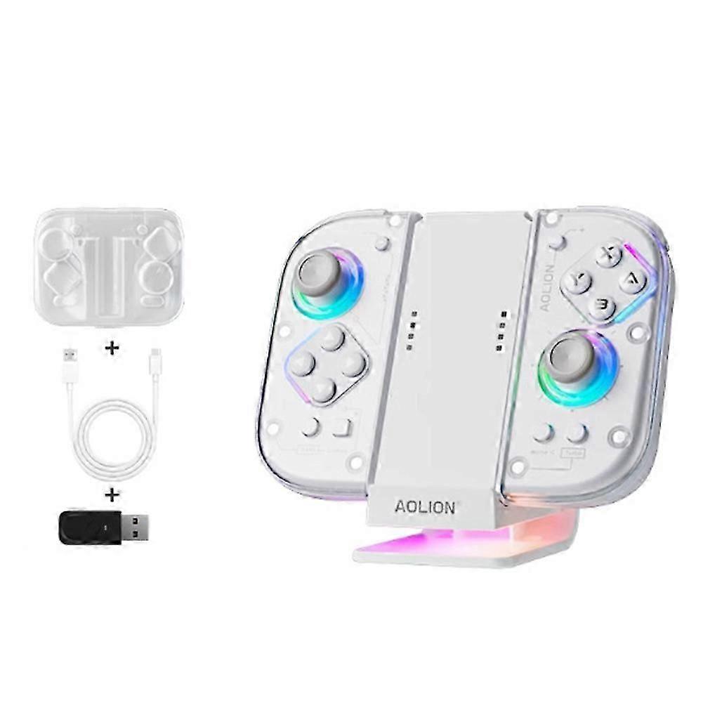 L/R Game Controller for Nintendo Switch/Lite/Oled, PC, Android, iOS, BT 5.2 with RGB Light