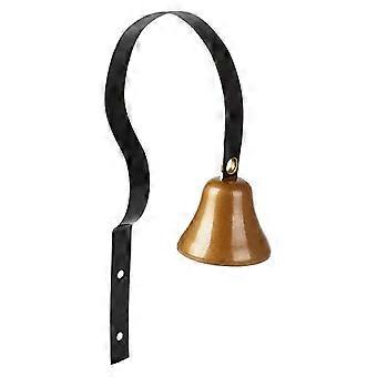 Dog Bell for Door Brass Vintage Door Bell Housetraining Ring To Potty Indoor Outdoor All Breeds Medium Large Dogs Black