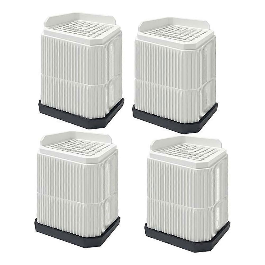 4 Pack Furniture Risers, Stackable Plastic Height Blocks, Moisture-Proof for Table Sofa Chair