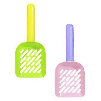Litière pour chat en plastique épais, facile à nettoyer, lot de 2, couleur aléatoire