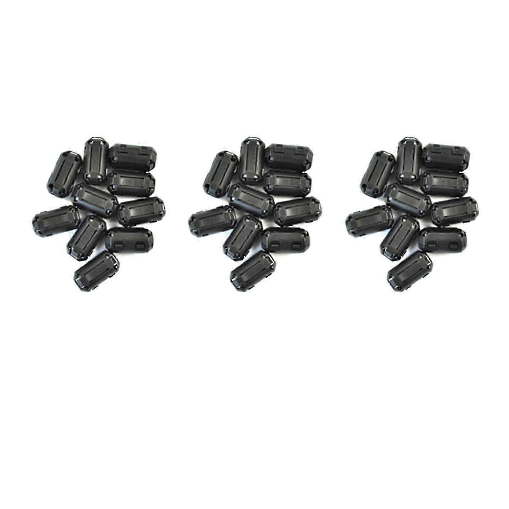 30 Pcs Movable 7mm Inner Diameter Black Ferrite Core Ring Cable Clip