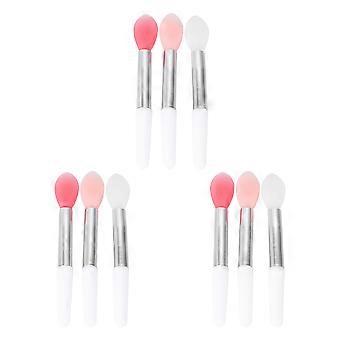 Makeup Silicone Lip Brush Lipstick Applicator 9Pcs in Assorted Colors