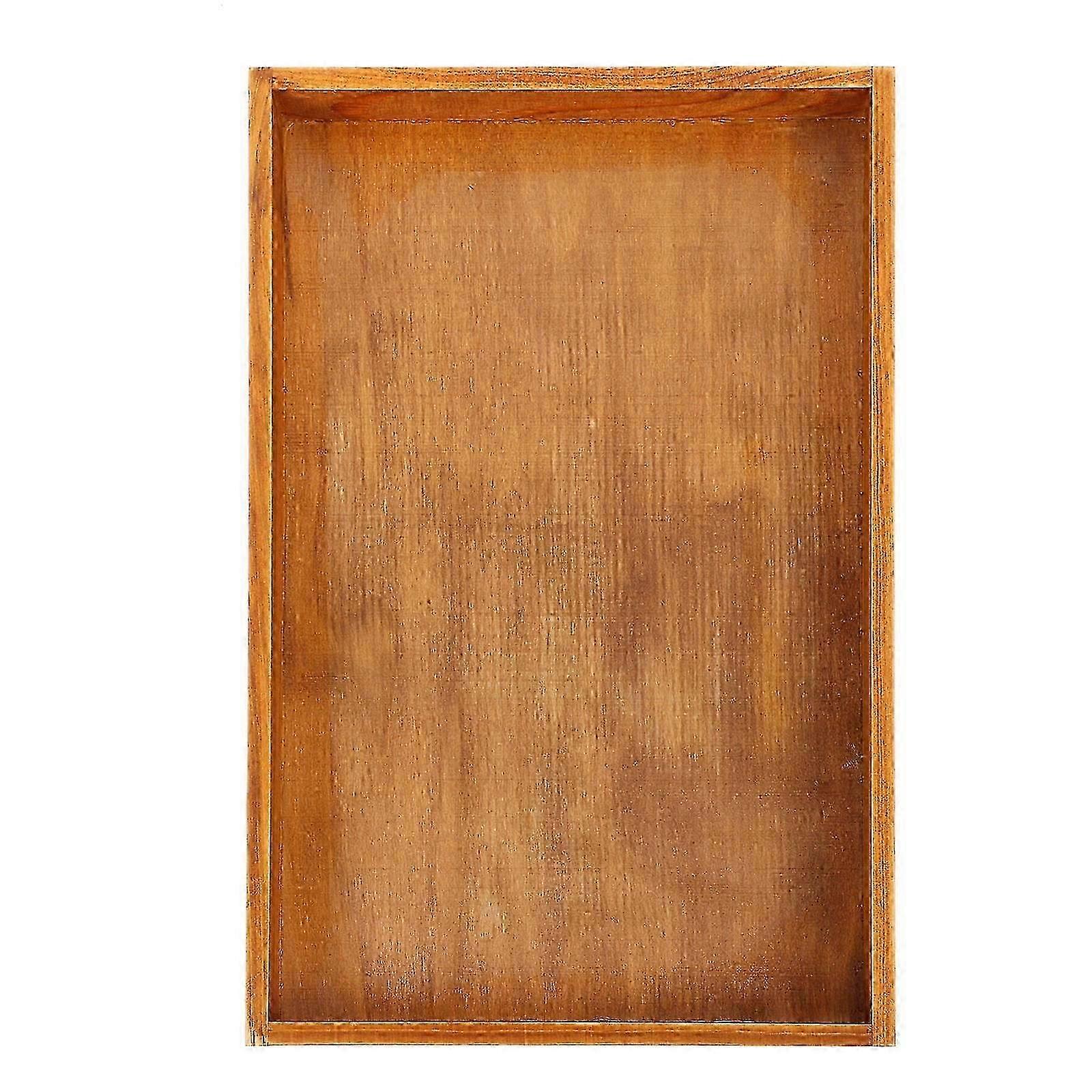 Brown Desktop Storage Box for Home with Solid Wood Storage Container