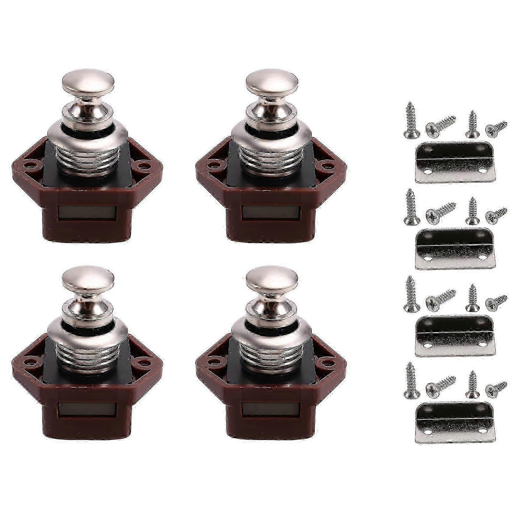 Push Button Latch Lock Door Catch Knobs Household Push Button Drawer Catch Lock Cupboard Drawer Doo LX