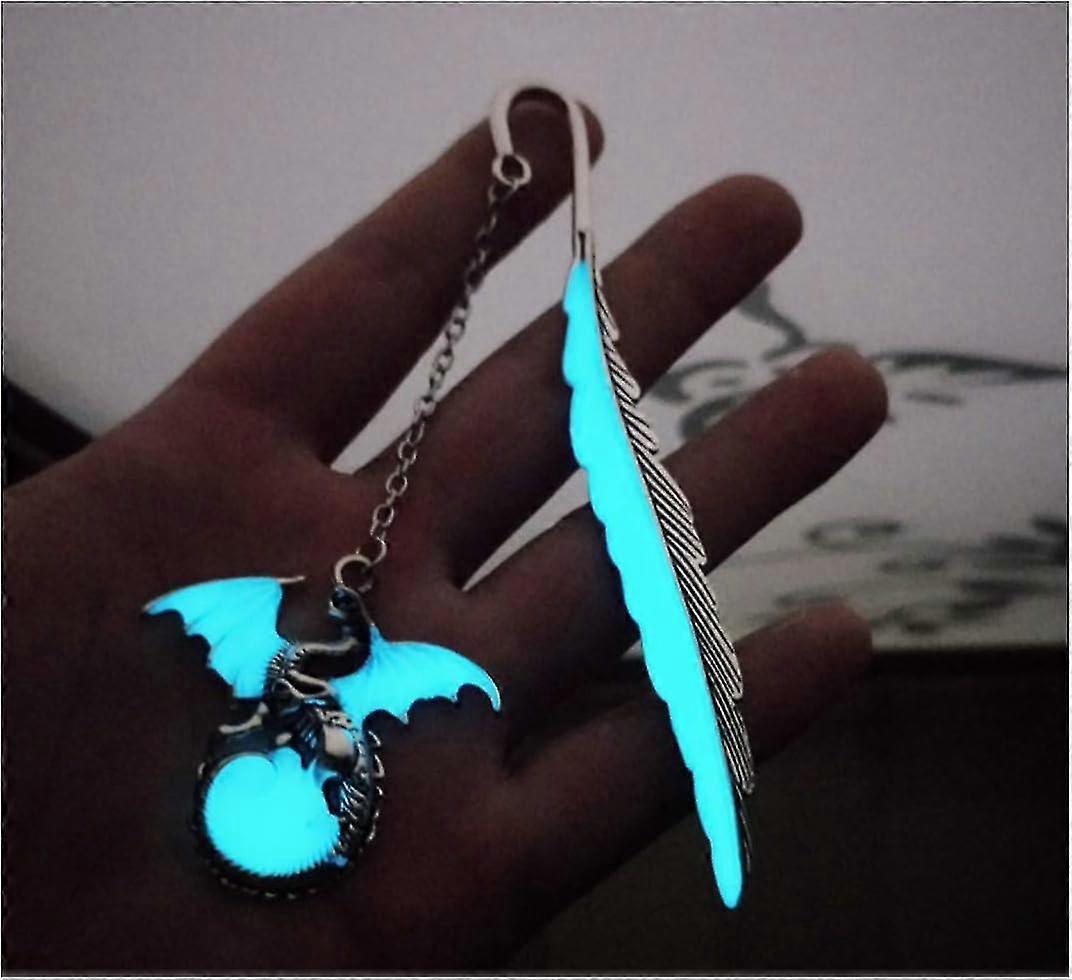 Feather-Shaped Luminous Bookmark