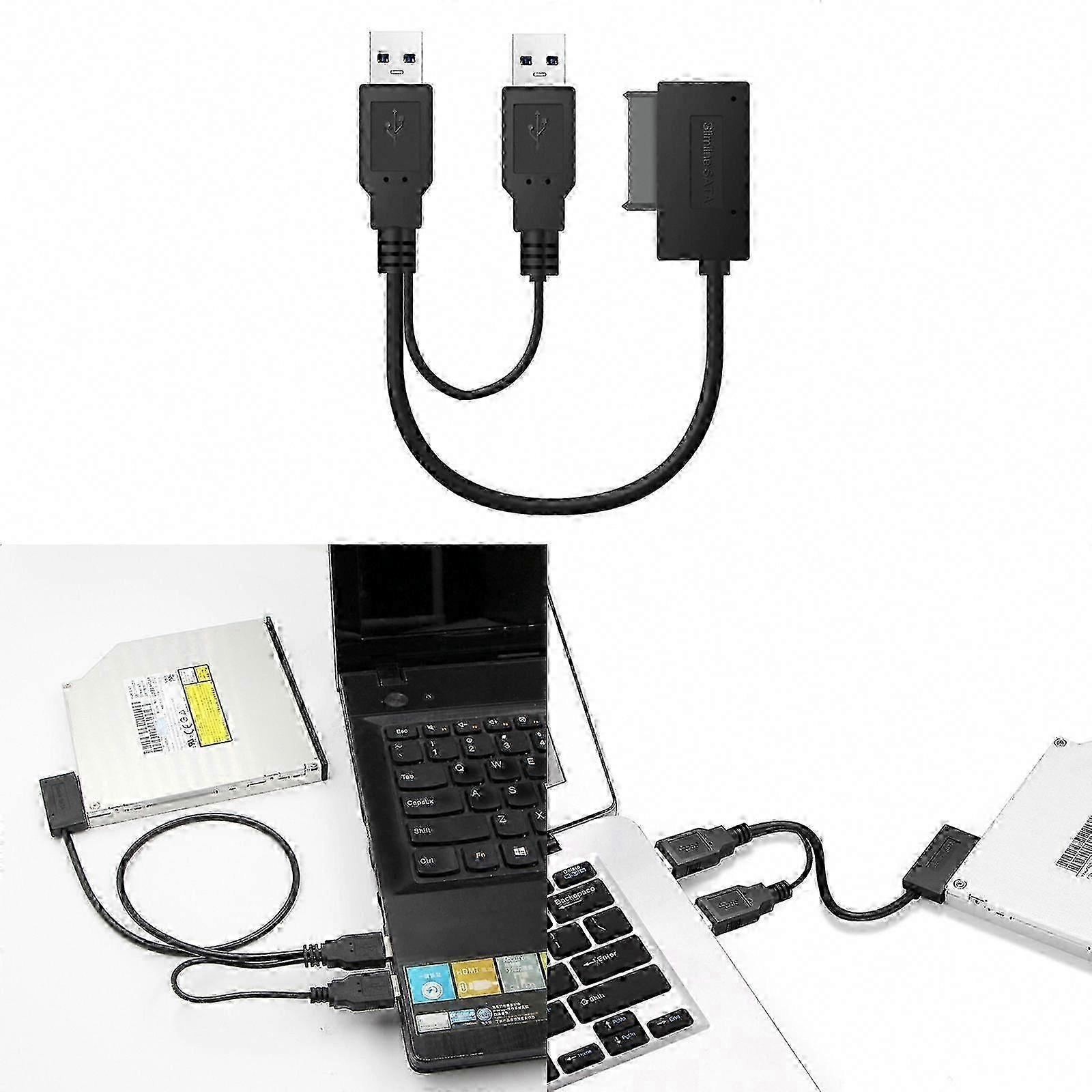 SATA 7+6Pin to USB 2.0 Adapter Cable