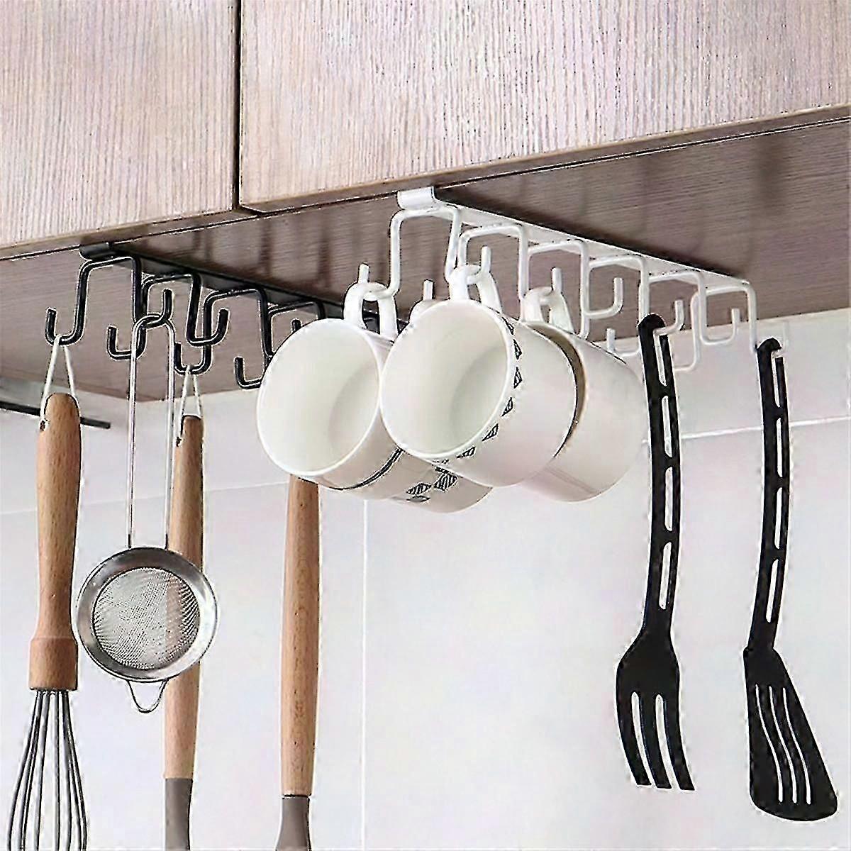 Under Shelf Hooks for Cups Kitchen Cabinet Rack