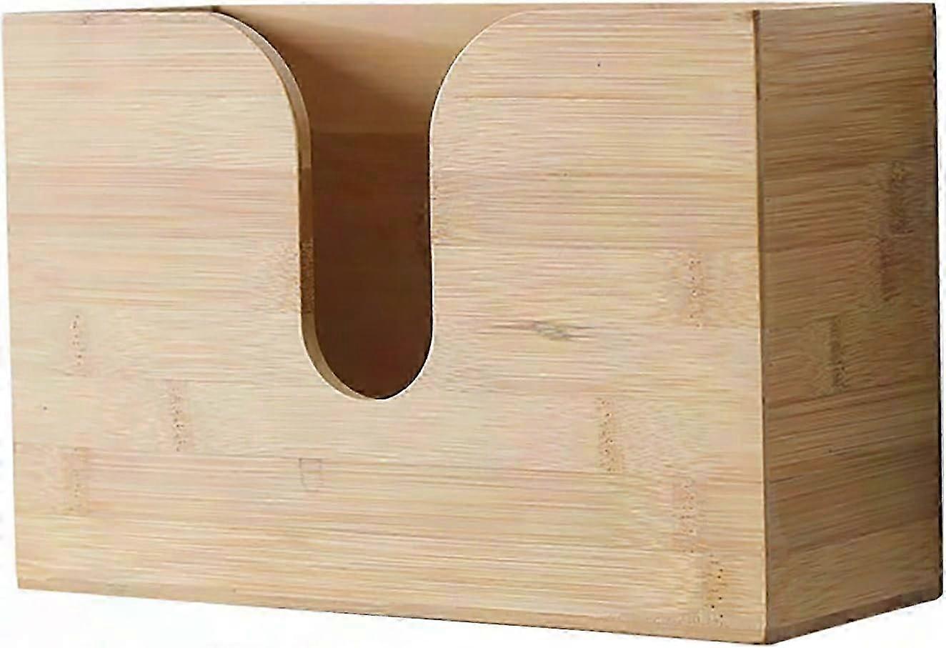 Multifunction Wall Mount Bamboo Paper Towel Holder