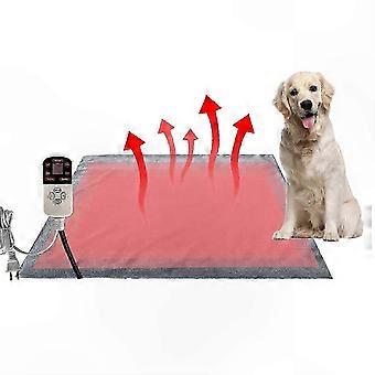 Tapis chauffant réglable pour animaux de compagnie avec minuterie, compatible avec les chats et les chiens
