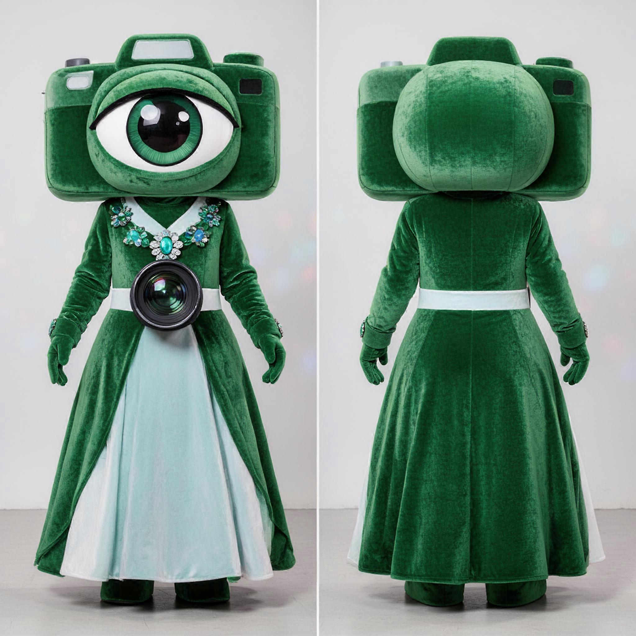 MASTICOT Emerald Green Glossy Camera Mascot