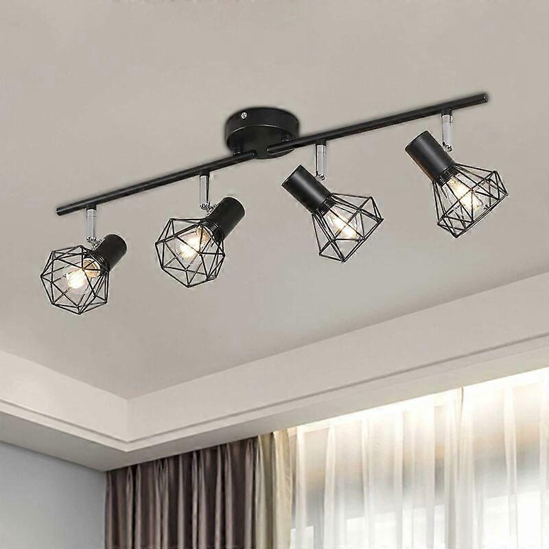 Industrial Black Dimmable Multi-Directional Track Light