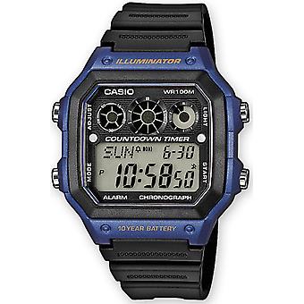 Casio digital watch for Unisex Digital Quartz with Plastic bracelet AE-1300WH-2AVEF