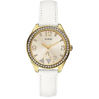 Guess lady Quartz Analog Women Watch with W0402L1 Synthetic Leather Bracelet