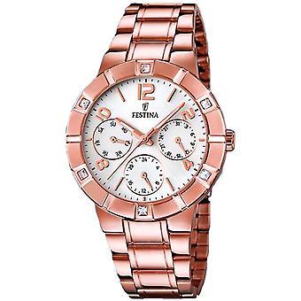 Festina Mademoiselle Quartz Analog Women's Watch with Stainless Steel Bracelet Gold Plated F16709/1