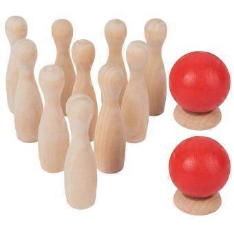 36-Piece Wooden Bowling Set