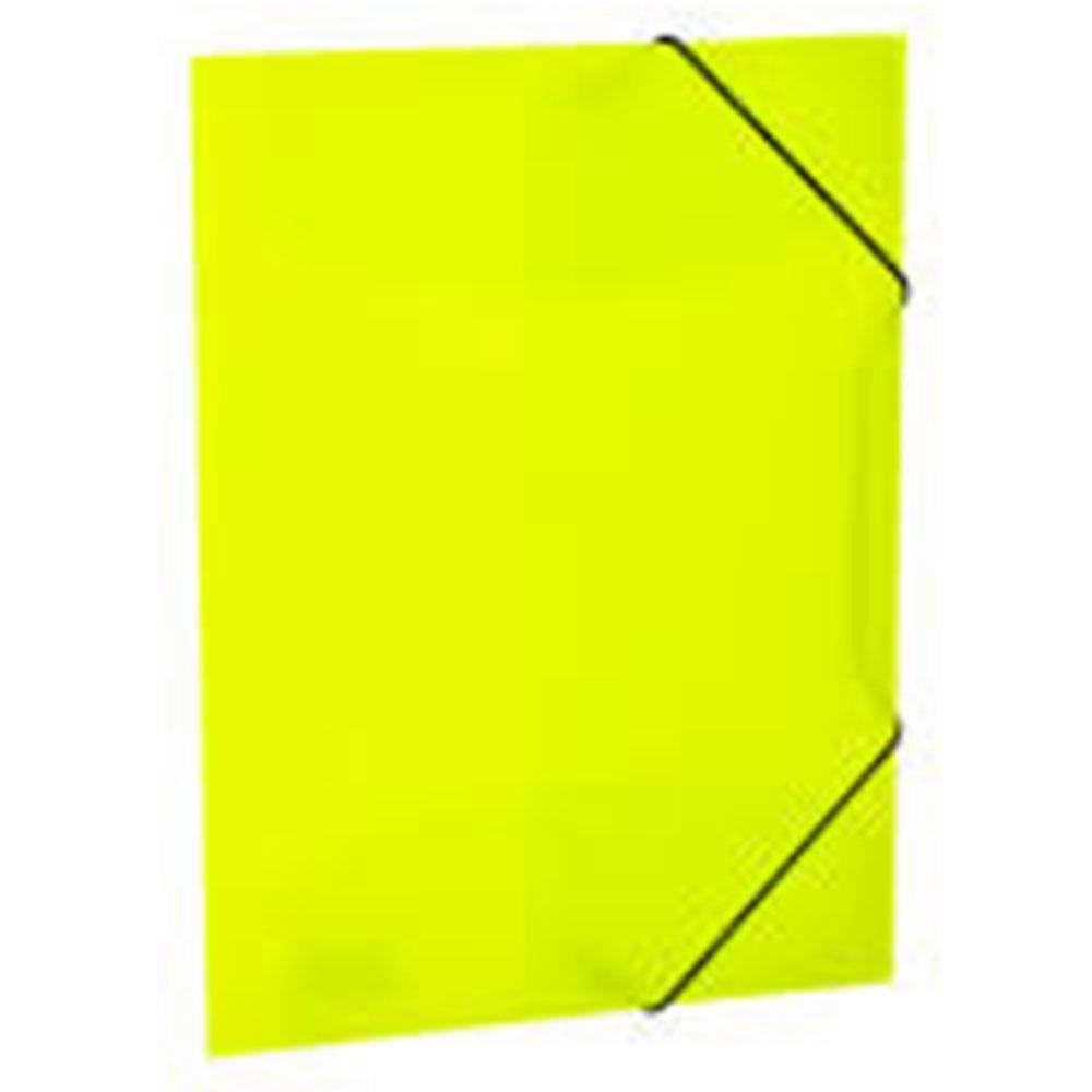 YELLOW Herma High Quality and Durable Elasticated Eye-Catching Neon PP Folder A4