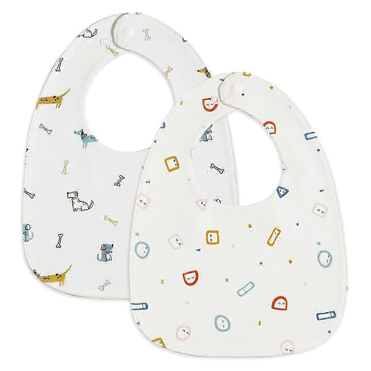 TPU-Lined Cotton Teething Bibs