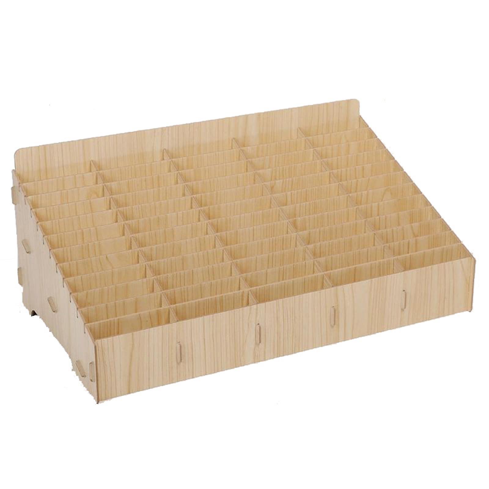 Wooden Pencil Holder Simple Pencil Box Multi Pen Organizer Storage