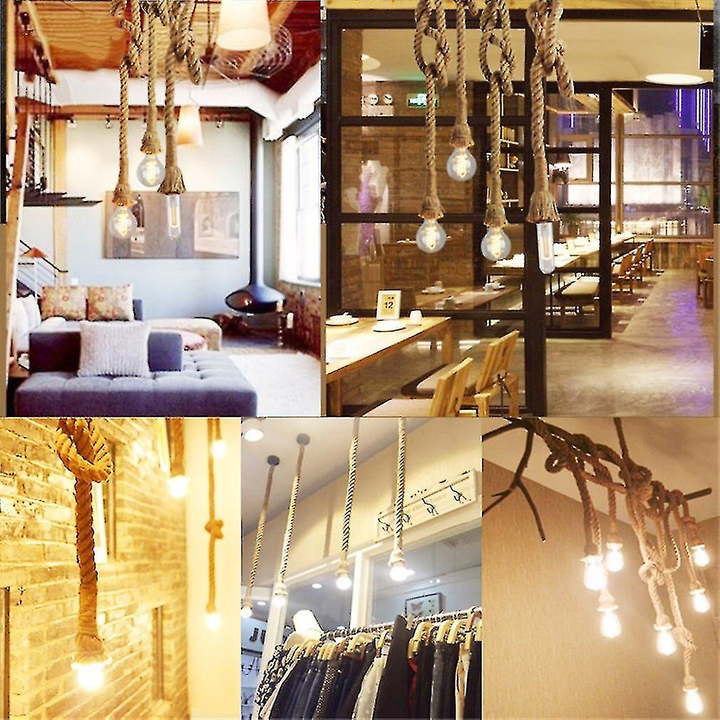 Pastorale Hemp Rope Pendent Lamp Globe Hand Made Creative Pendent Decor