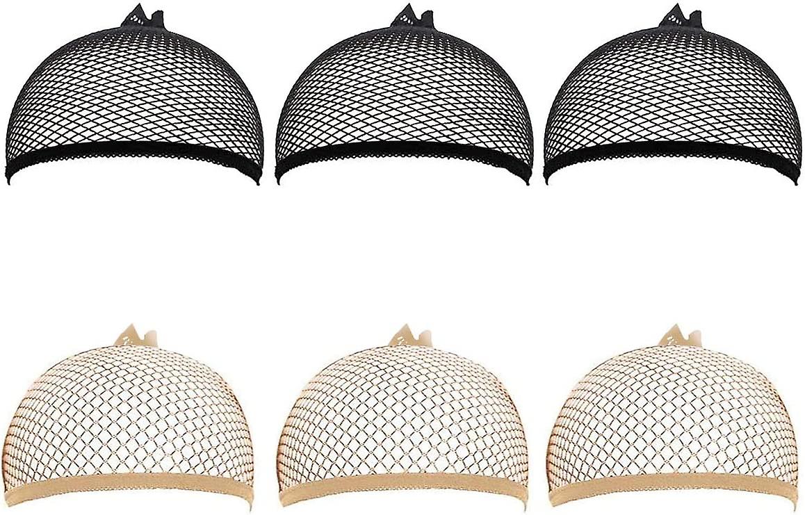Wig Net Cap For Wig Making Black Mesh Net Stocking Cap Elastic Stretchy Nylon Unisex Hair Caps Open End Adjustable For Women