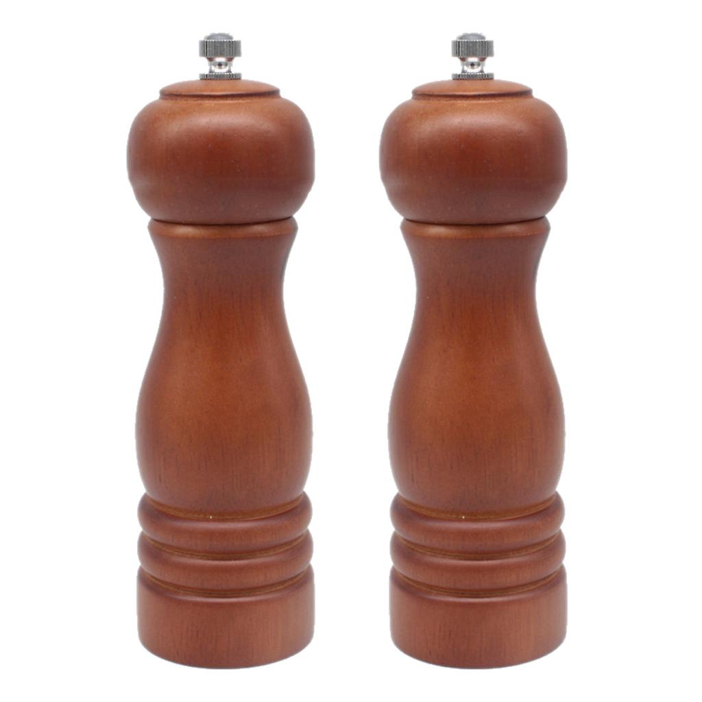 Kitchen Wood Salt and Pepper Grinder Refillable Spice Mills with Ceramic Core