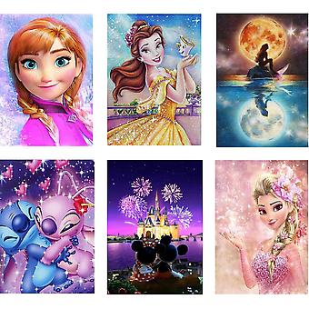 Diamond Painting Kits For Adults - 6 Pack Full Drill Round Gem Art 12x16 Inch | 5D Diamond Dots Home Wall Decor