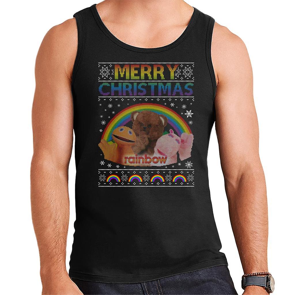 Rainbow joulua neulo kuvio miesten liivi