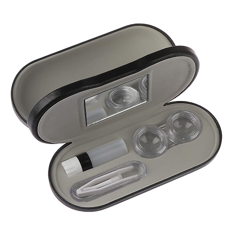 1pcs Dual Use Glasses Contact Lens Case 2 In 1 Double Sided Portable Case Holder