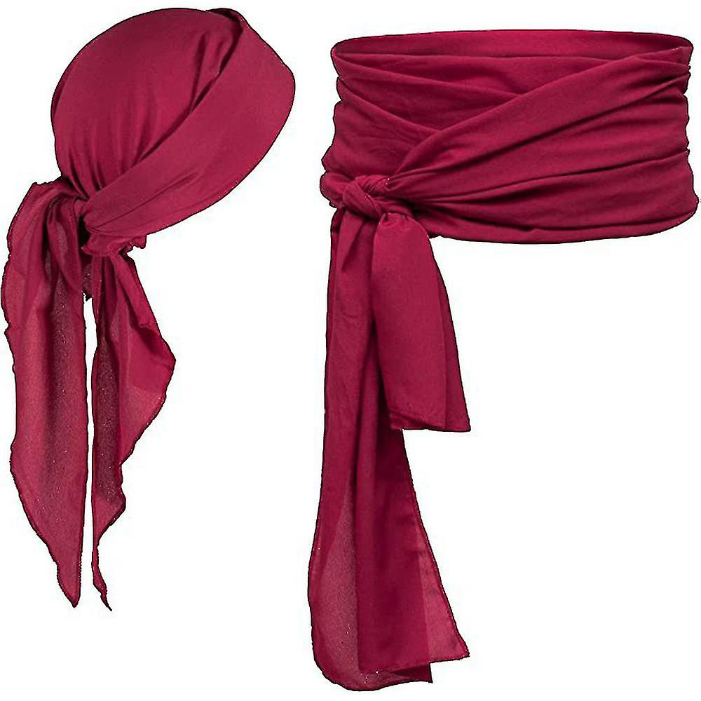 Costume Pirate Femme 7 Pièces - Bandana, Cache-Oeil, Ceinture, Boucles D'Oreilles, Accessoires Cheveux - Halloween Carnaval