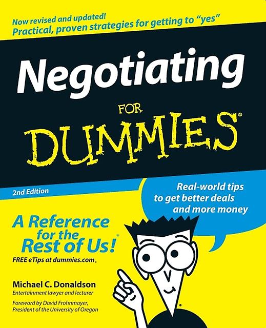 Negotiating For Dummies by Michael C. Donaldson Paperback Book