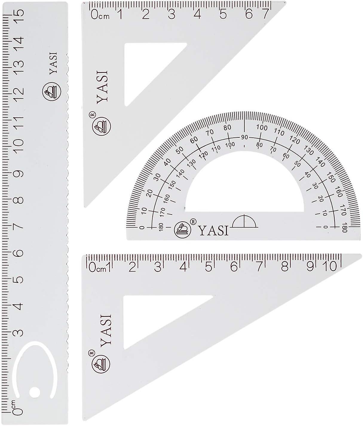 4 Pack Math Geometry Tool For Students, Draftsman, Engineers, Design, Graphic, Examination, Math Or Painting