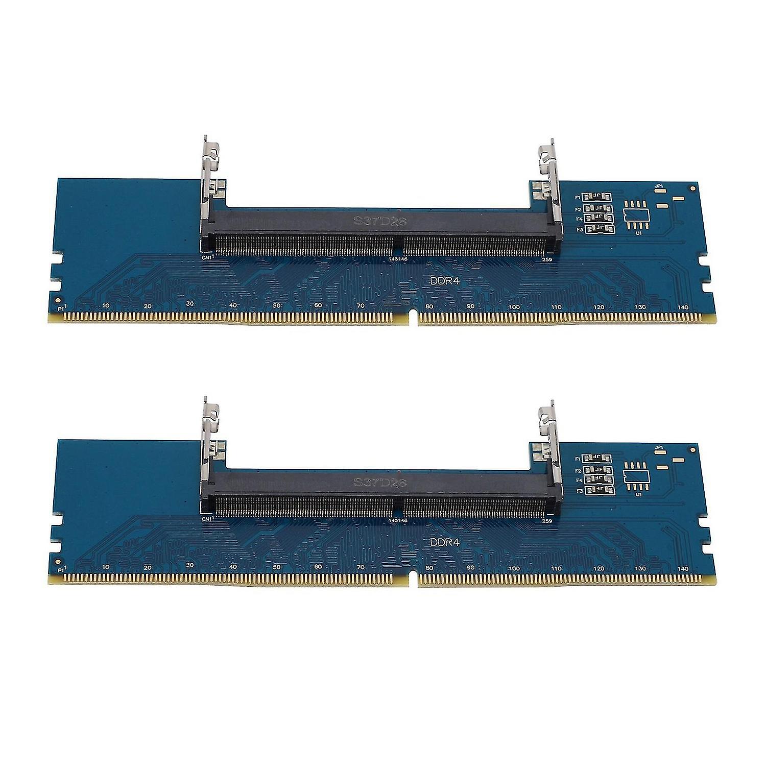 2x Laptop Ddr4 So-dimm to Desktop Dimm Memory Ram Connector Adapter Desktop Pc Memory Cards Convert