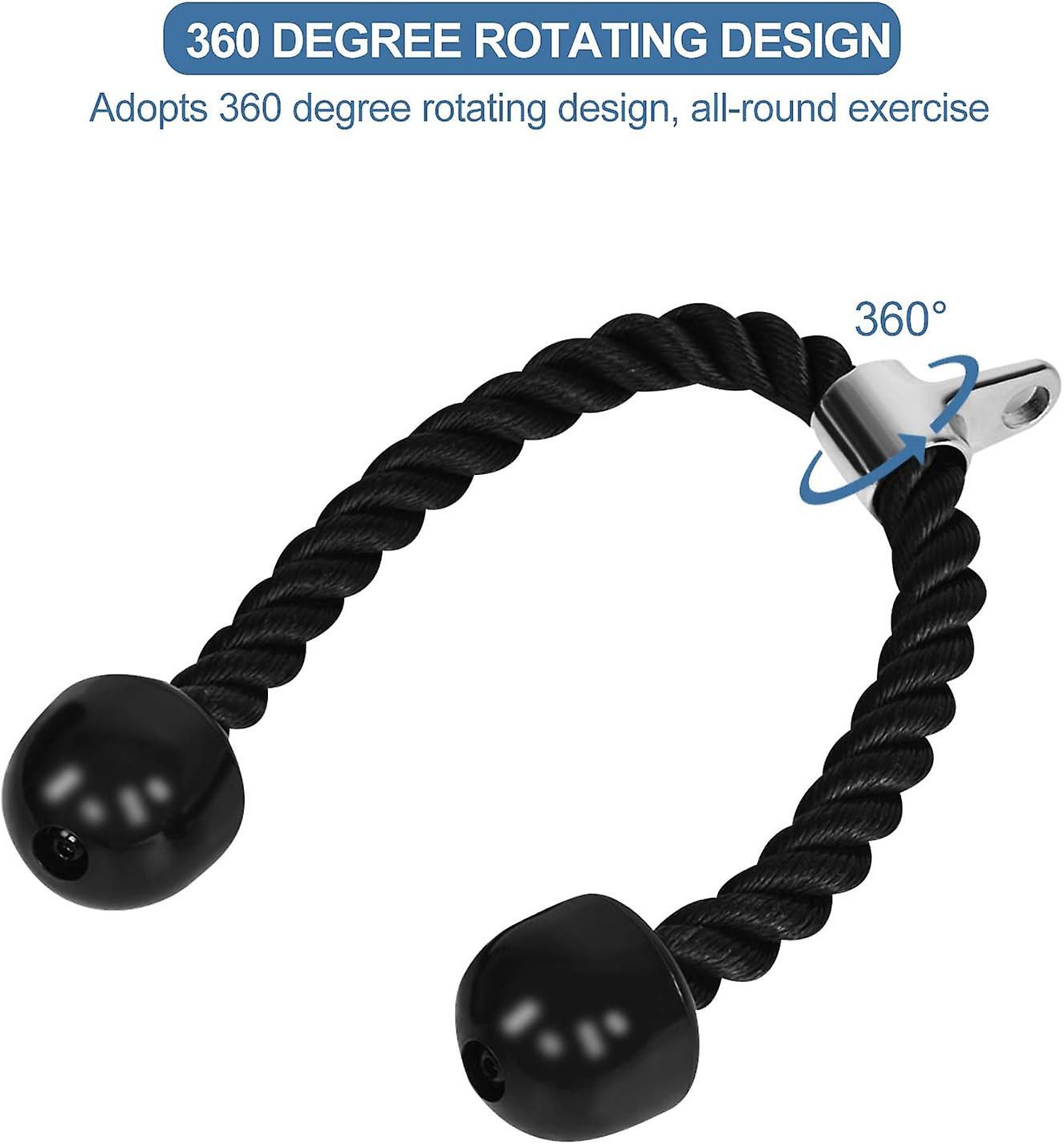 YODOTE Ergonomic Tricep Rope Cable Attachment For Gym - Anti-Slip 36