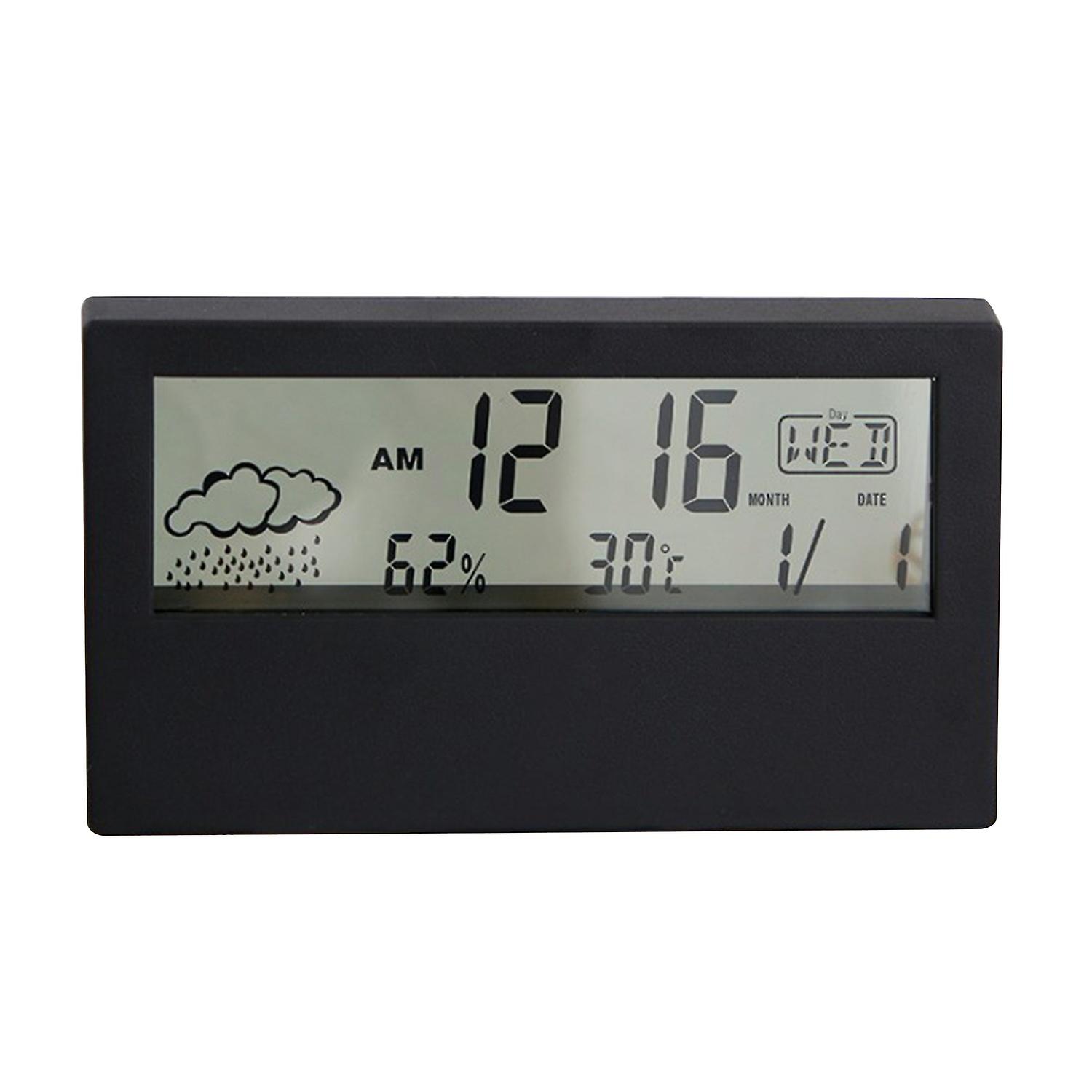 Alarm Clock Eco-friendly Weather Forecast Function ABS Electronic Desktop Clock Supplies for Home