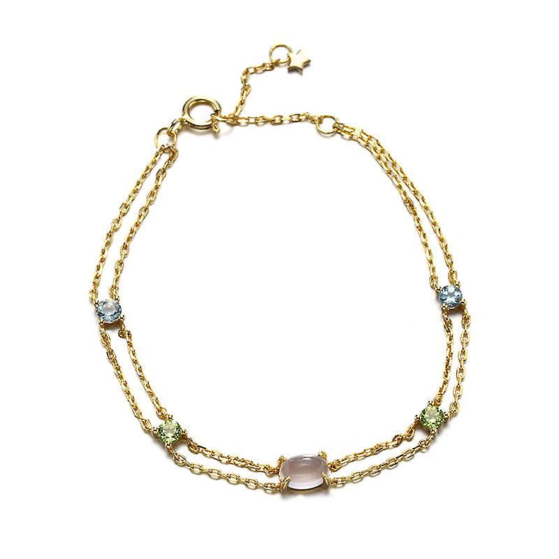 Jewelry Natural Crystal Double Layer Bracelet