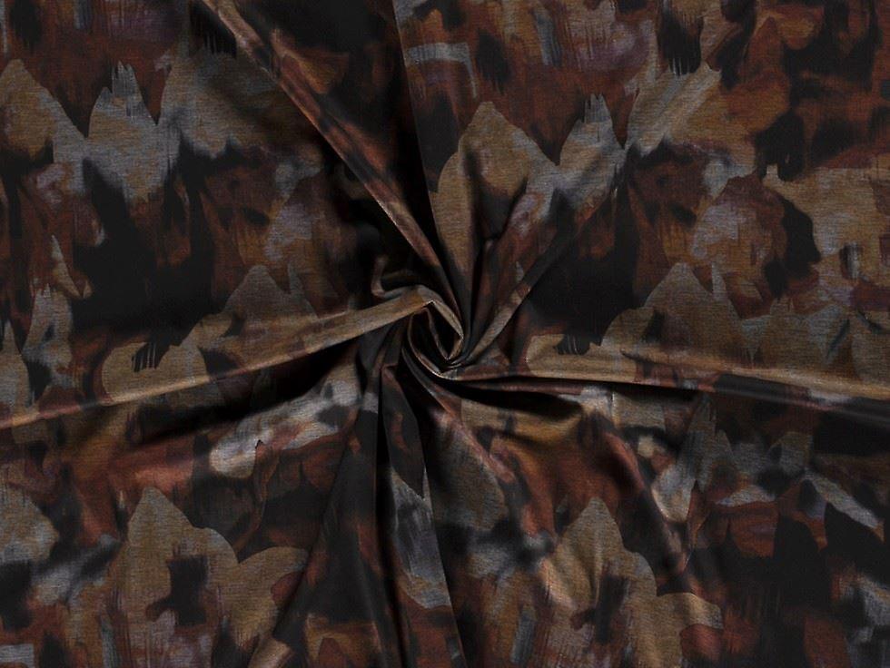 Minerva Ponte Roma Double Stretch Knit Fabric Rust - per metre