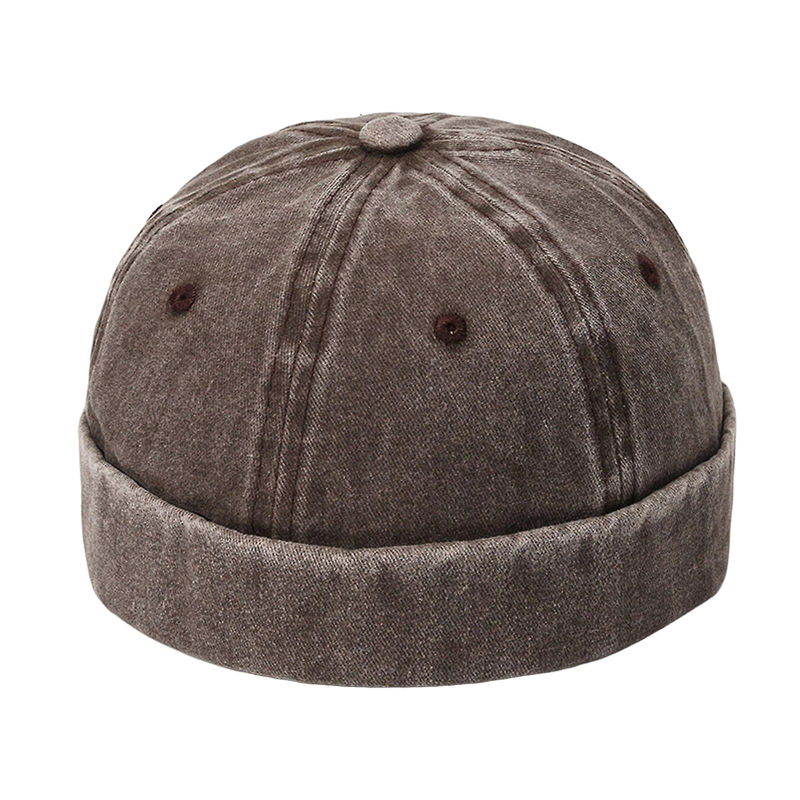 Docker Hat Solid Color Adjustable Breathable Brimless Lightweight Decorative Retro Four Seasons Sailor Hat Daily Hat