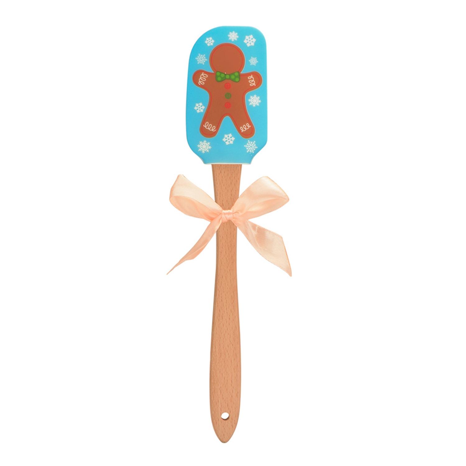 ZHOUBA Silicone Spatula Non-stick Unique Design Santa Claus Kitchen Silicone Spatula Christmas Gift