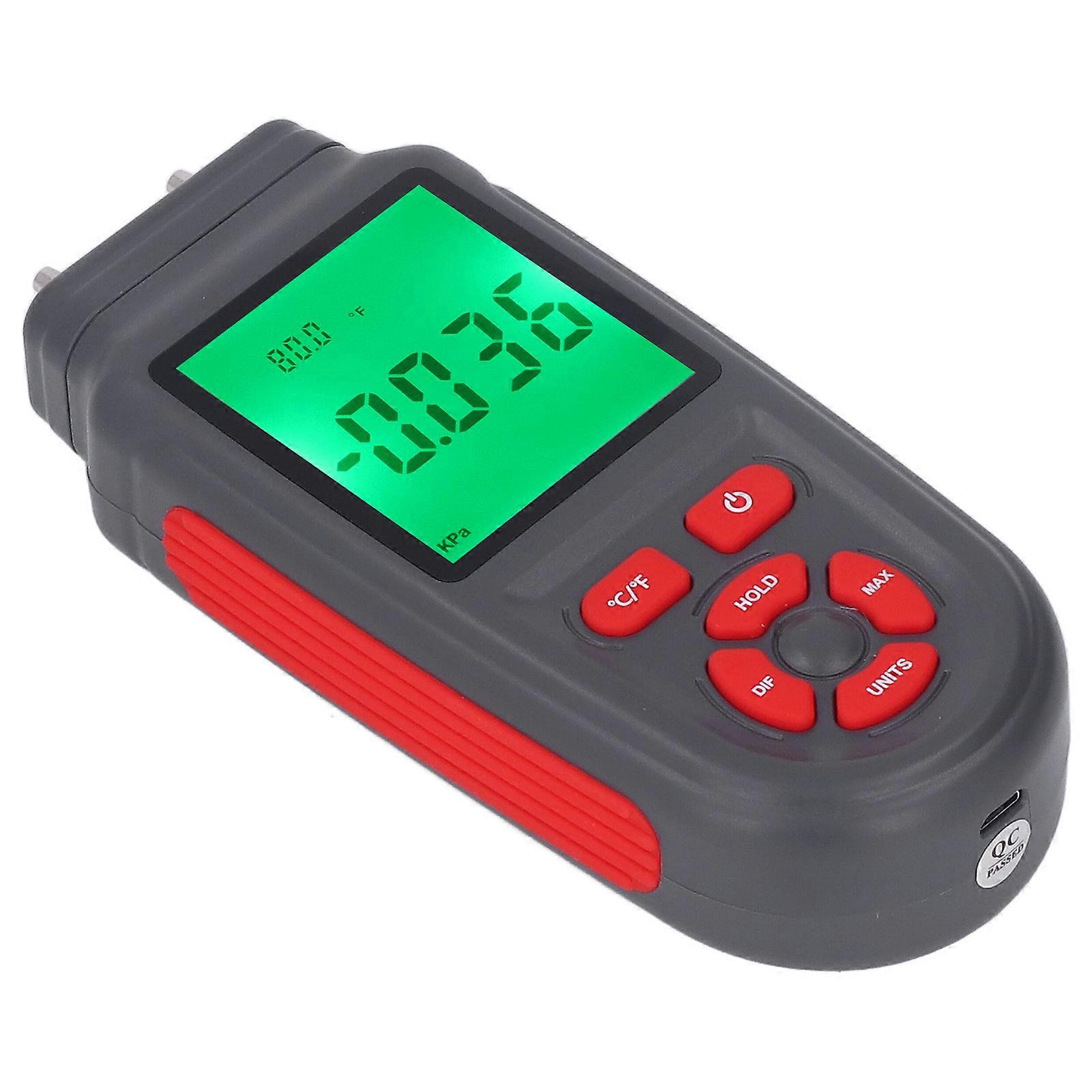 Manômetro Digital ABS Shell Handheld de alta precisão HD Display Screen HVAC Gas Pressure Tester para área de mineração