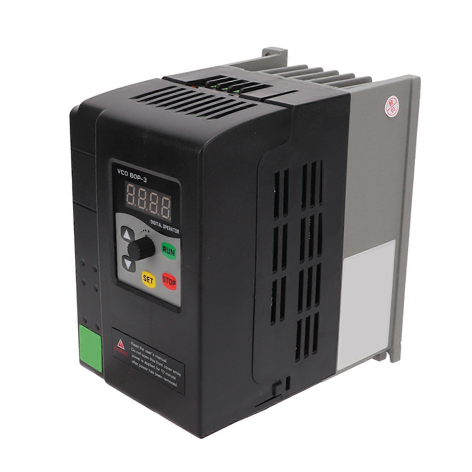Motor Variable Frequency Drive Digital Display Motor Frequency Converter 3 Phase 380‑440V Input 0‑440V Output 2.2KW 5.8A