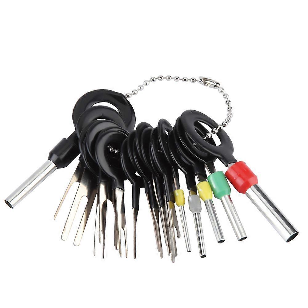 18Pcs Car Wire Harness Plug Terminal Extractor Pick Connector Crimp Pin Back Needle Remove Tool Terminal Remover