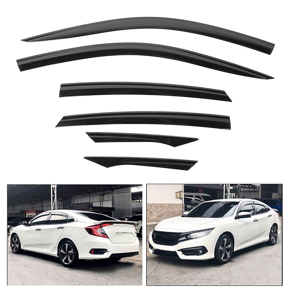 Car Visor Guard,6pcs Black Window Visor Window Visor Window Deflector Unbeatable Value