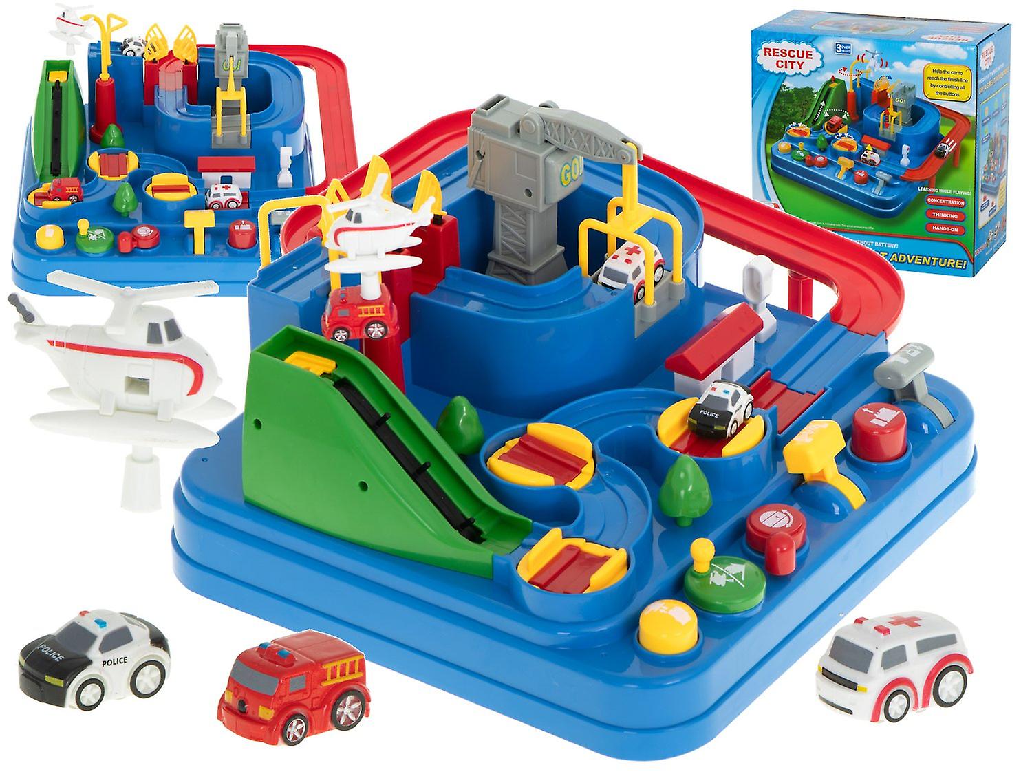 障害物コース、インタラクティブ、駐車、レース、救急車、パトカーXL