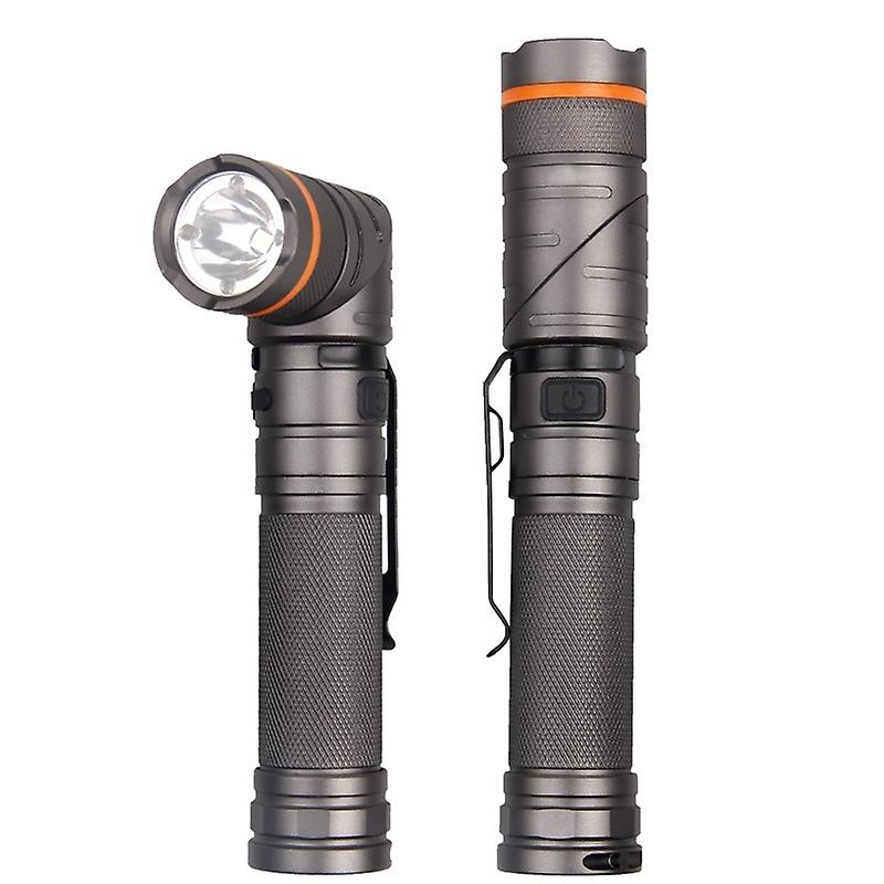 90 Degree Foldable Flashlight Built In 18650 Lithium Battery