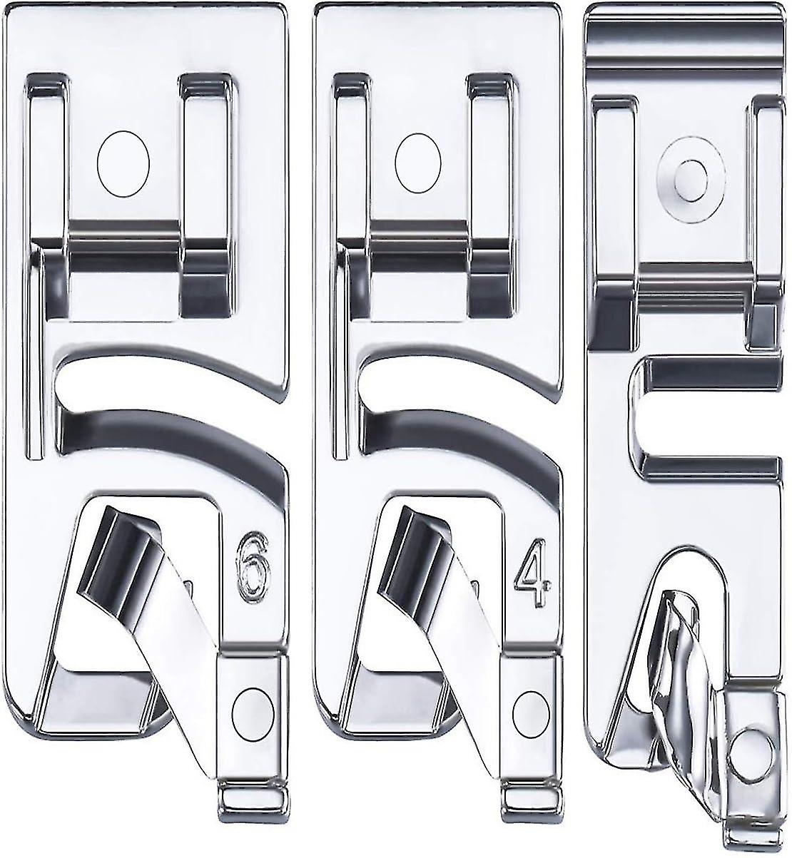 3 قطع (3 مم ، 4 مم و 6 مم) ضيق تنحنح ماكينة الخياطة كوى القدم مجموعة مناسبة ل mul المنزلية